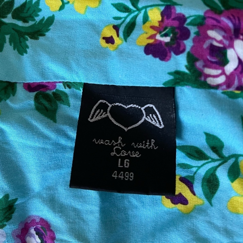 Hell Bunny Turquoise Floral Halter Dress - Picture 9 of 10